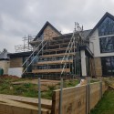 east coast scaffolding frame on house