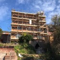 east coast scaffolding full building front covering